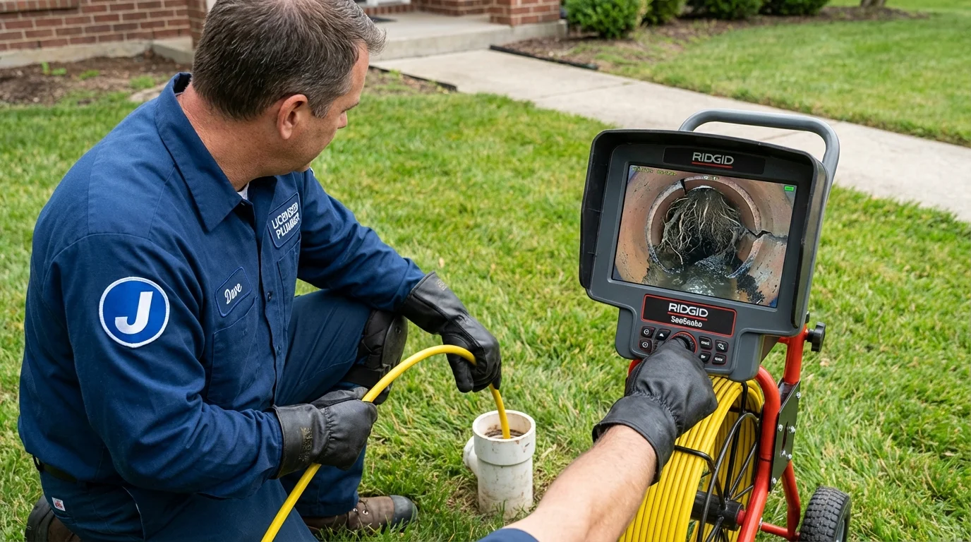 Sewer camera inspection being performed by Johns Plumbing LLC in The Colony